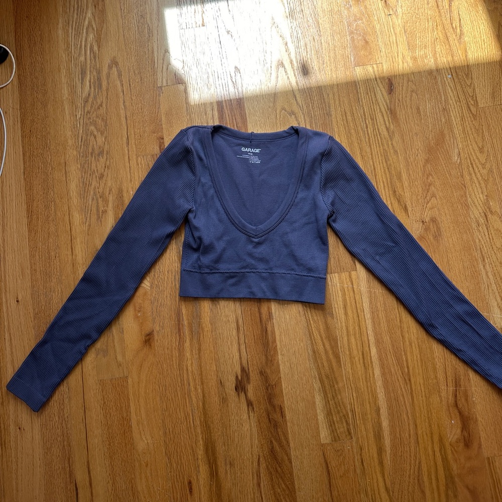GARAGE ribbed cropped long sleeve - xsmall